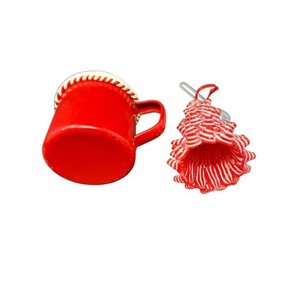 Santa Cocoa Peppermint Tree Ornament Set Christmas Holiday Festive Candyland - Picture 7 of 8